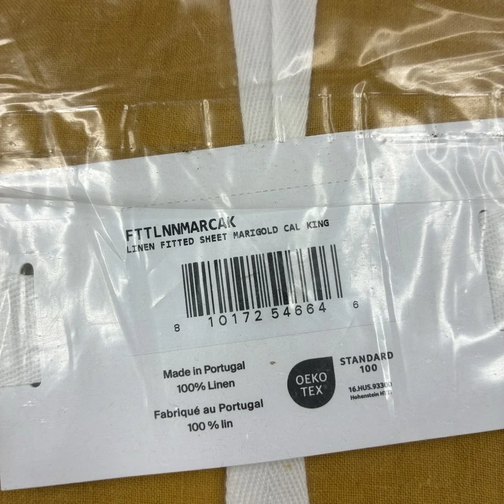 Parachute Linen Fitted Sheet California King Marigold 100% Linen New